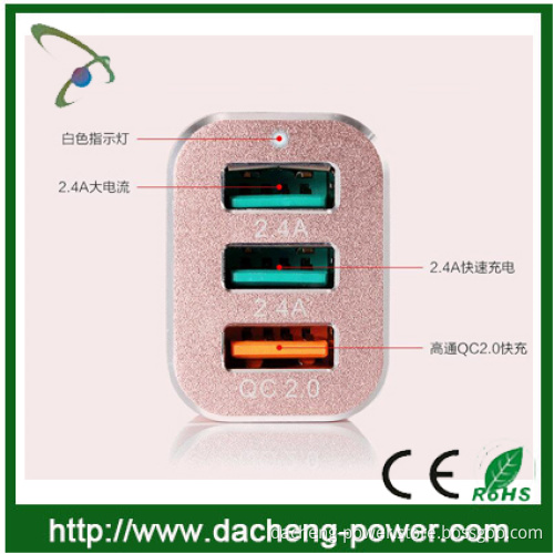 2016 newly qc 2.0 charger with 3 ports output